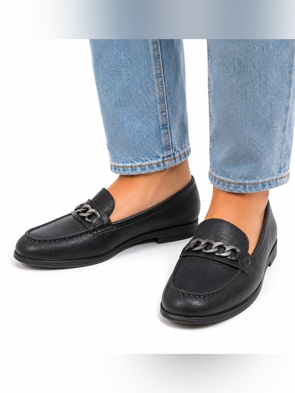 NaturalSoul All Thru Comfort Black Loafers | Cushioned | Size 8.5